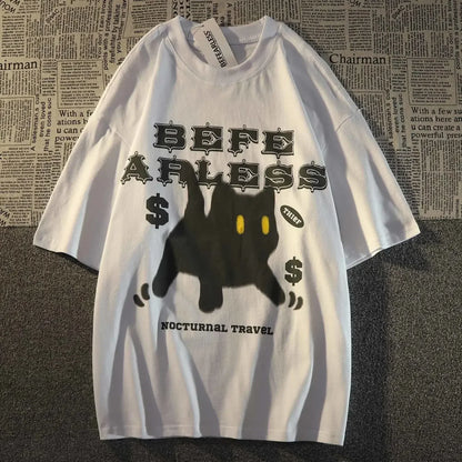 Baggy T-Shirt Black Cat